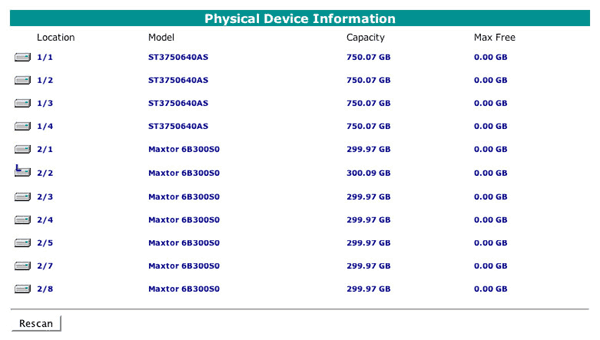 web interface