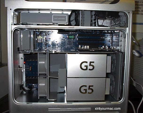 Dual G5 with cover off