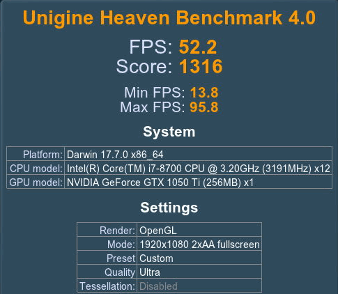 Uniengine Heaven benchmark