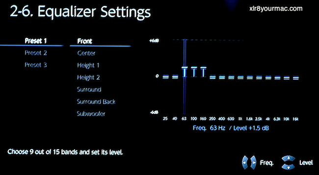 RZ Equalizer Settings Options