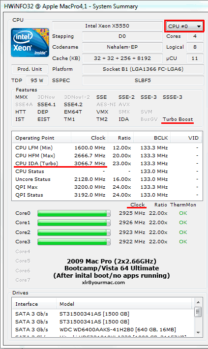 HWinfo 09 Mac Pro Info