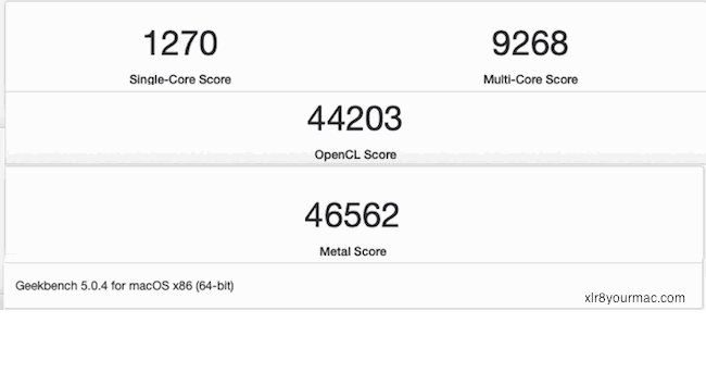 GeekBench 5.0.4 results