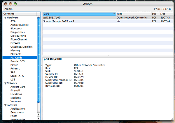 ASP PCI card info