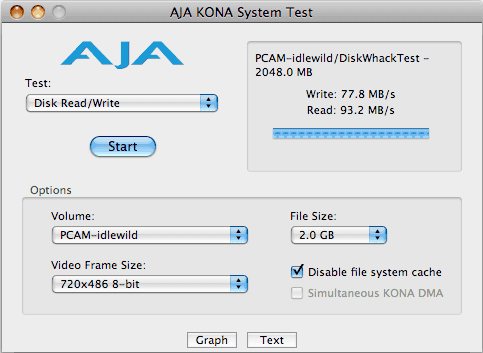 QNAP aja system test