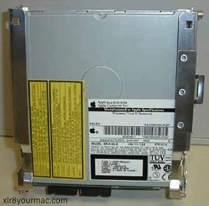 CD/DVD-ROM drive removed from the cage